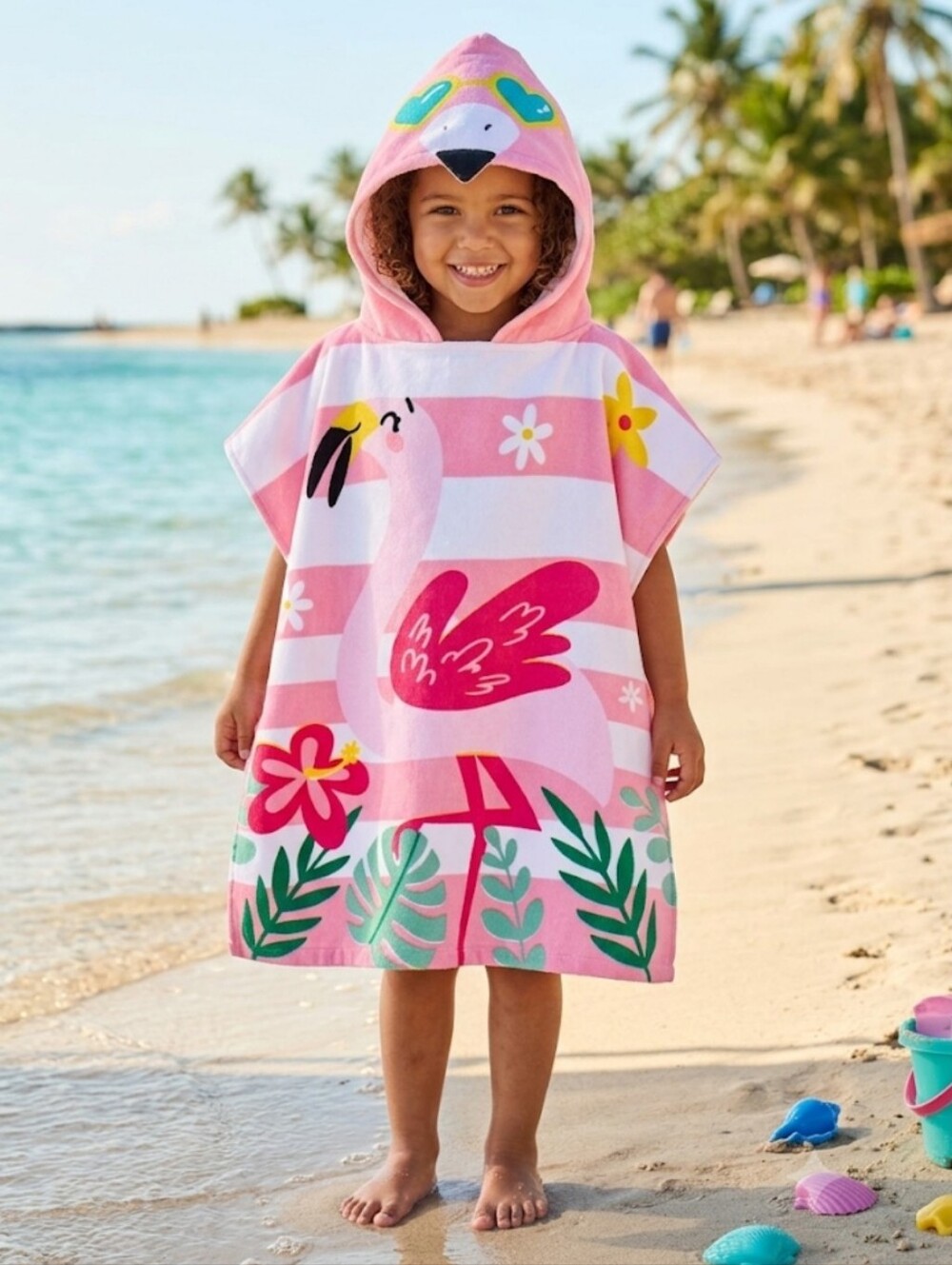Flamingo Hooded Towel